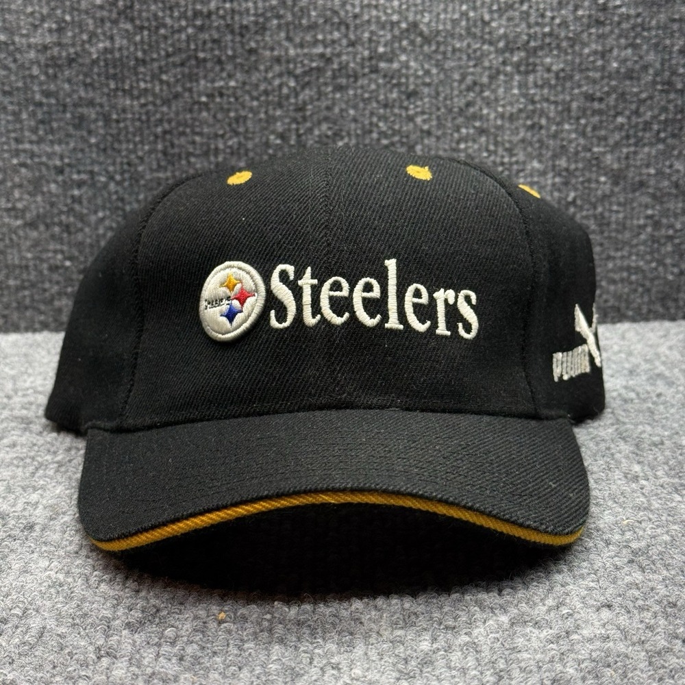 Vintage Steelers NFL Pro Line Puma Baseball‎ Cap Hat Black Pittsburgh 90s